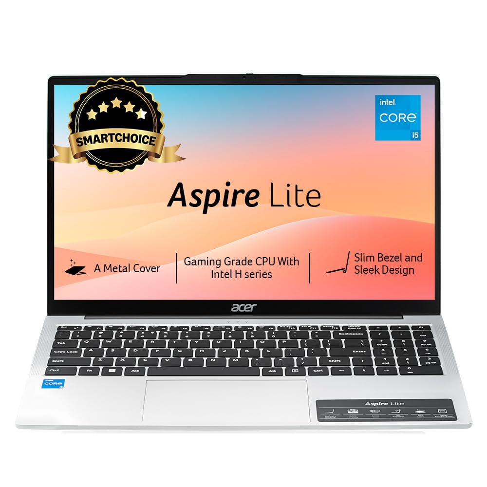 Acer Smart Choice Aspire Lite 12thGen Intel Core i5-12450H Premium Laptop