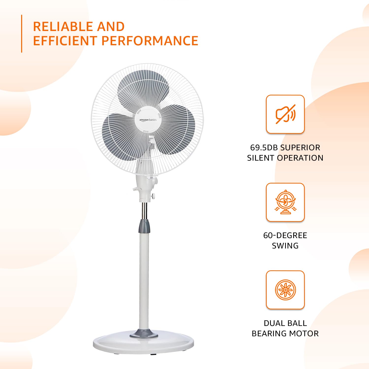amazon basics 16-Inch Pedestal Fan - Image 3