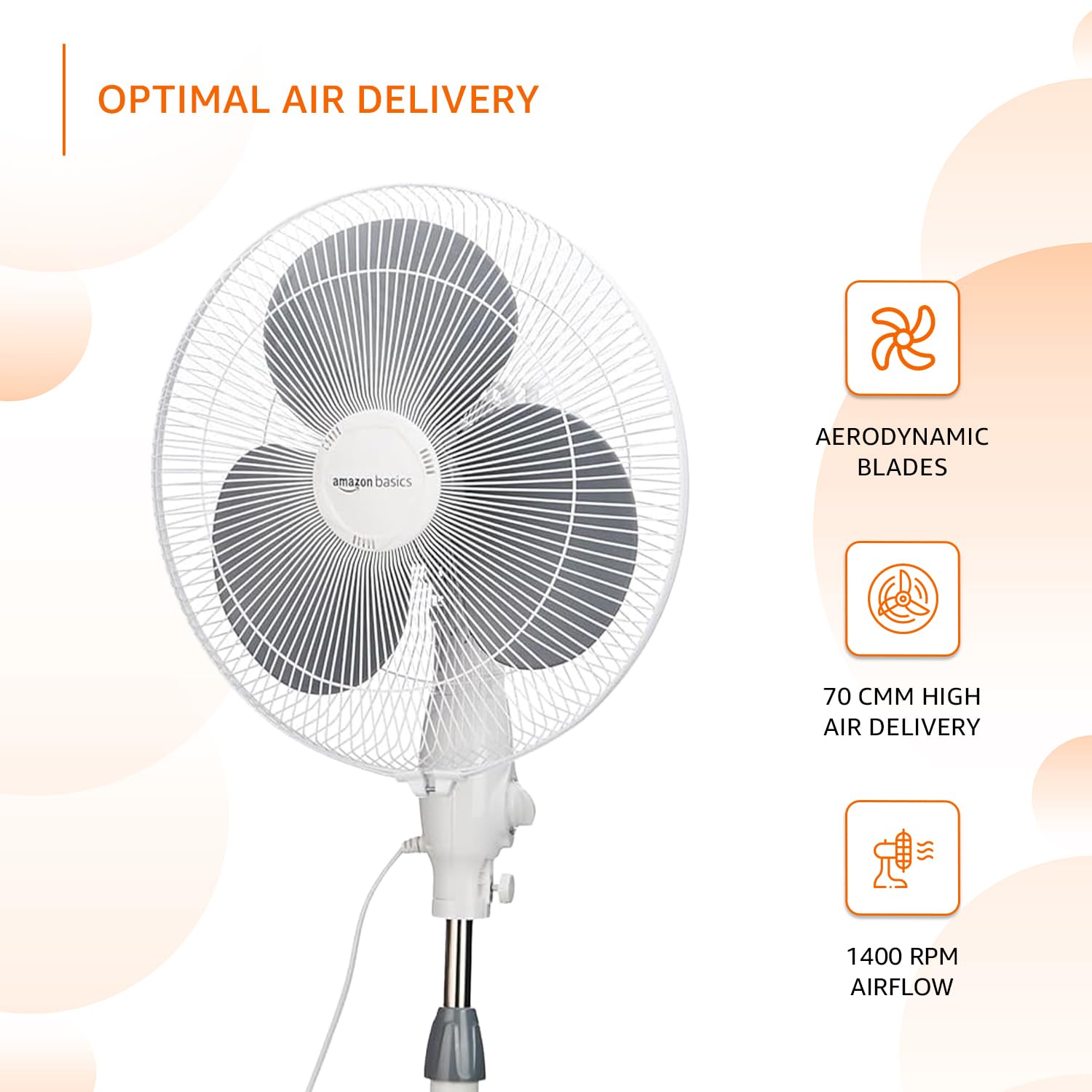 amazon basics 16-Inch Pedestal Fan - Image 2