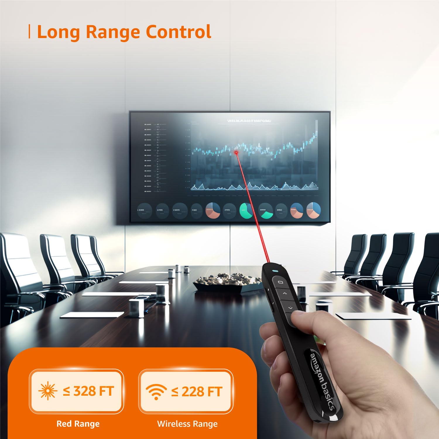 Amazon Basics Laser Pointer | Up to15 m Wireless Range | Wireless Presenter - Image 7