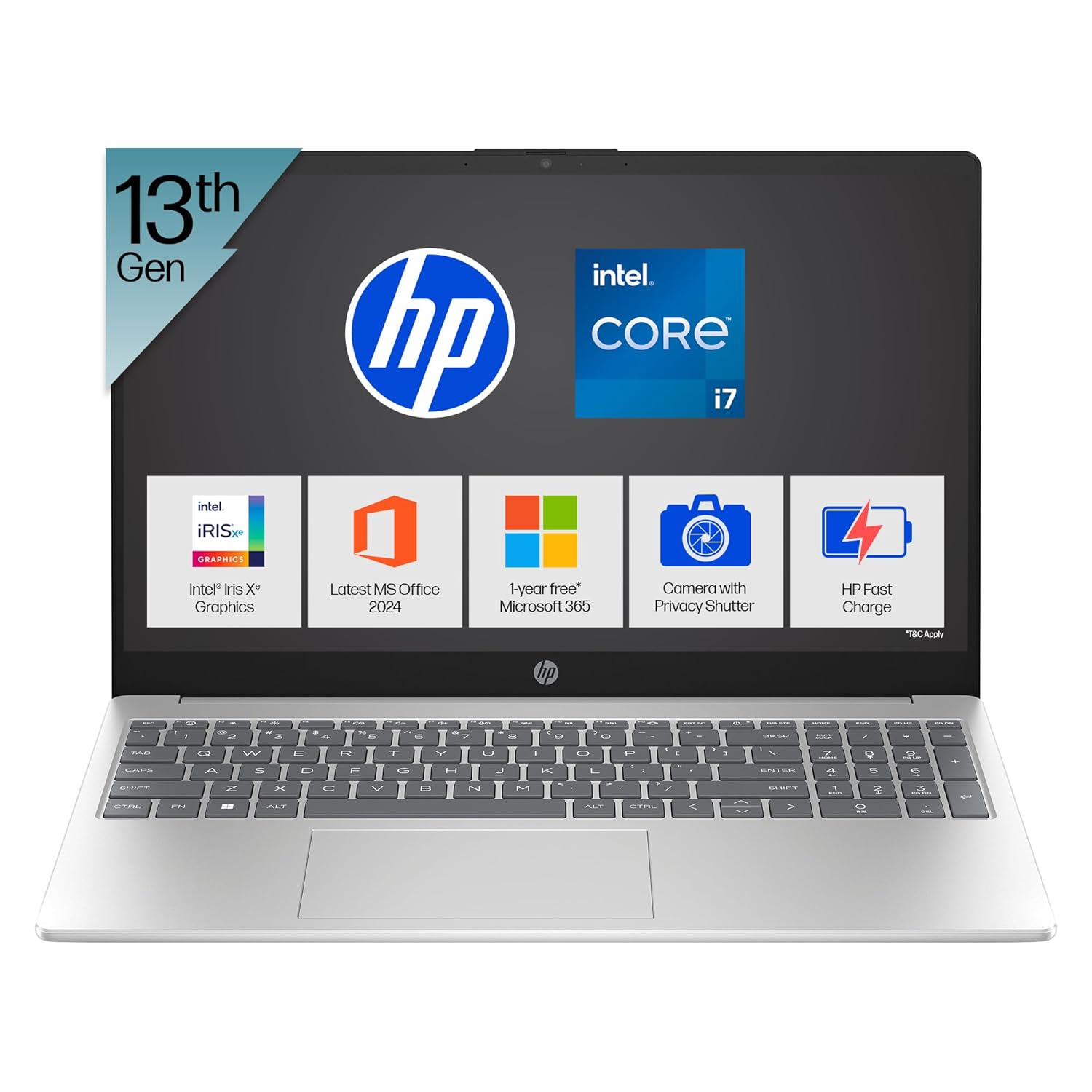 HP 15, 13th Gen Intel Core i7-1355U